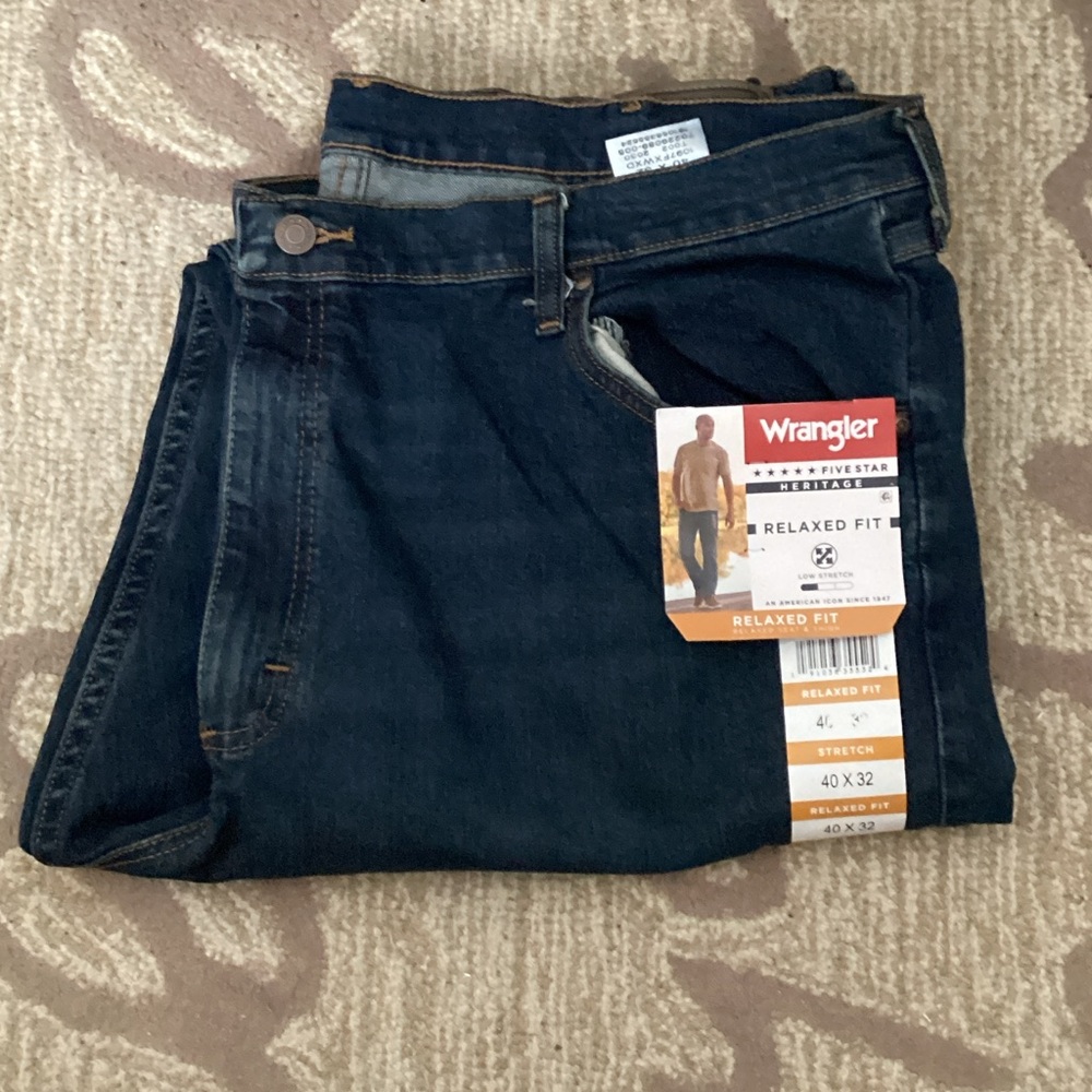 Wrangler Dark Indigo Relaxed Fit Jeans